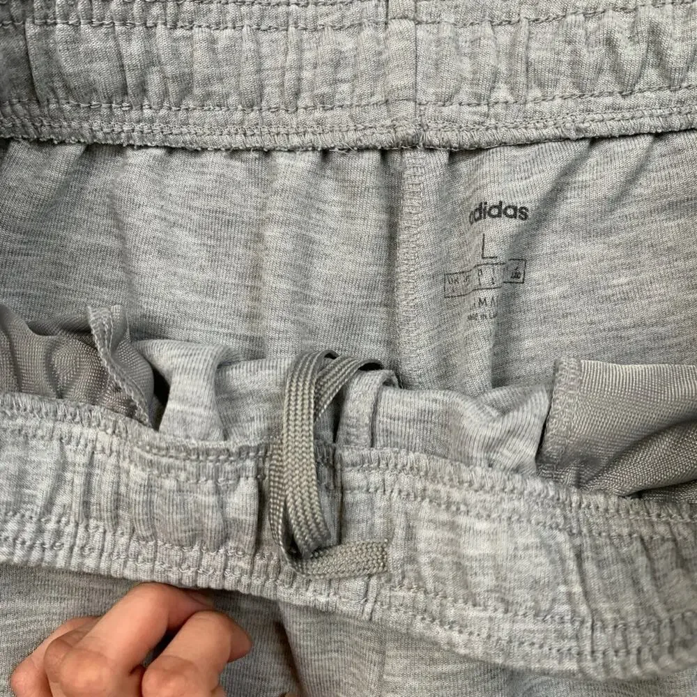 Adidas Joggers Mens L Large Ash Designed 2 Move Graphic Drawstring Track Pants